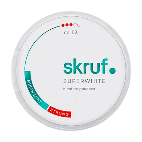 Skruf Superwhite no. 53 Fresh Mint no. 53 Strong 3/5 10mg